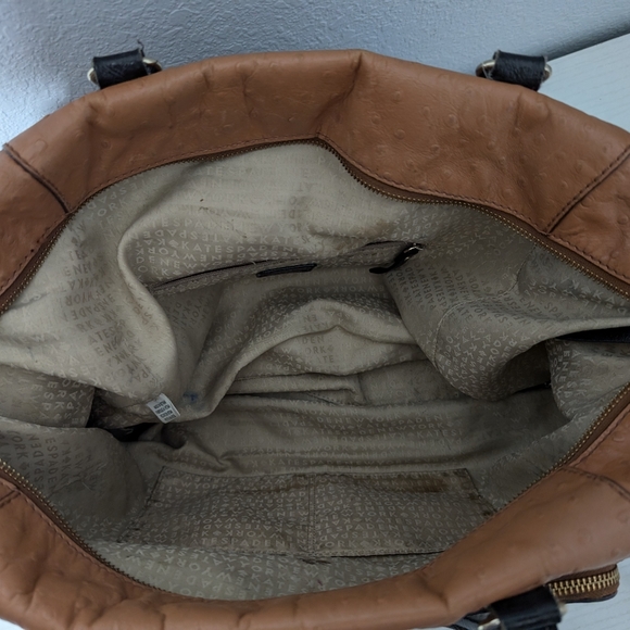Kate Spade ostrich leather overnight tote *flawed* - Picture 14 of 15